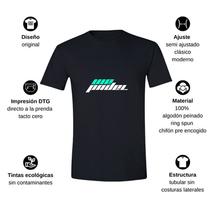Playera Manga Corta Hombre Negro Personalizable Logo