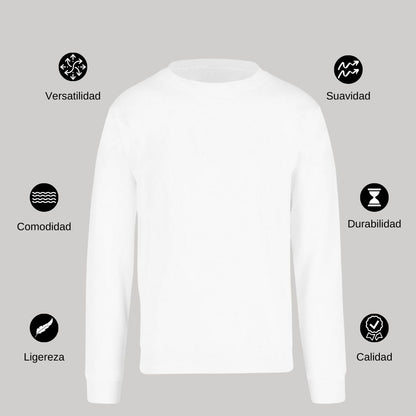 Sudadera Unisex Blanco Personalizable Escudo