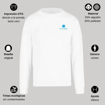 Sudadera Unisex Blanco Personalizable Escudo