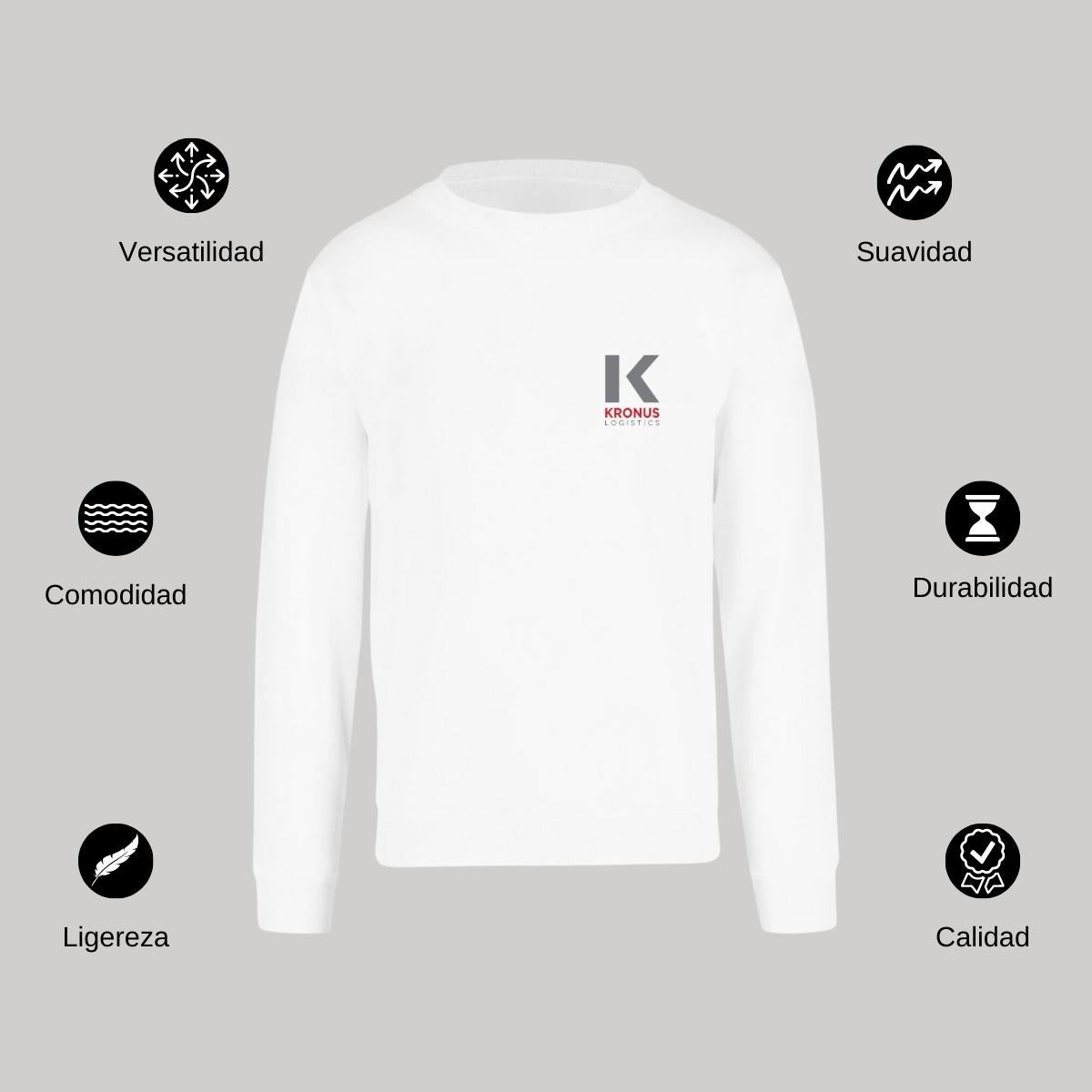 Sudadera Unisex Blanco Personalizable Escudo