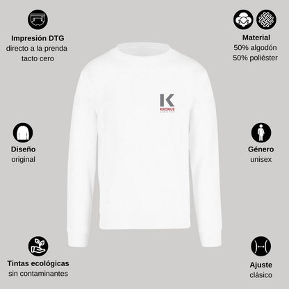 Sudadera Unisex Blanco Personalizable Escudo