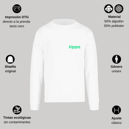 Sudadera Unisex Blanco Personalizable Escudo