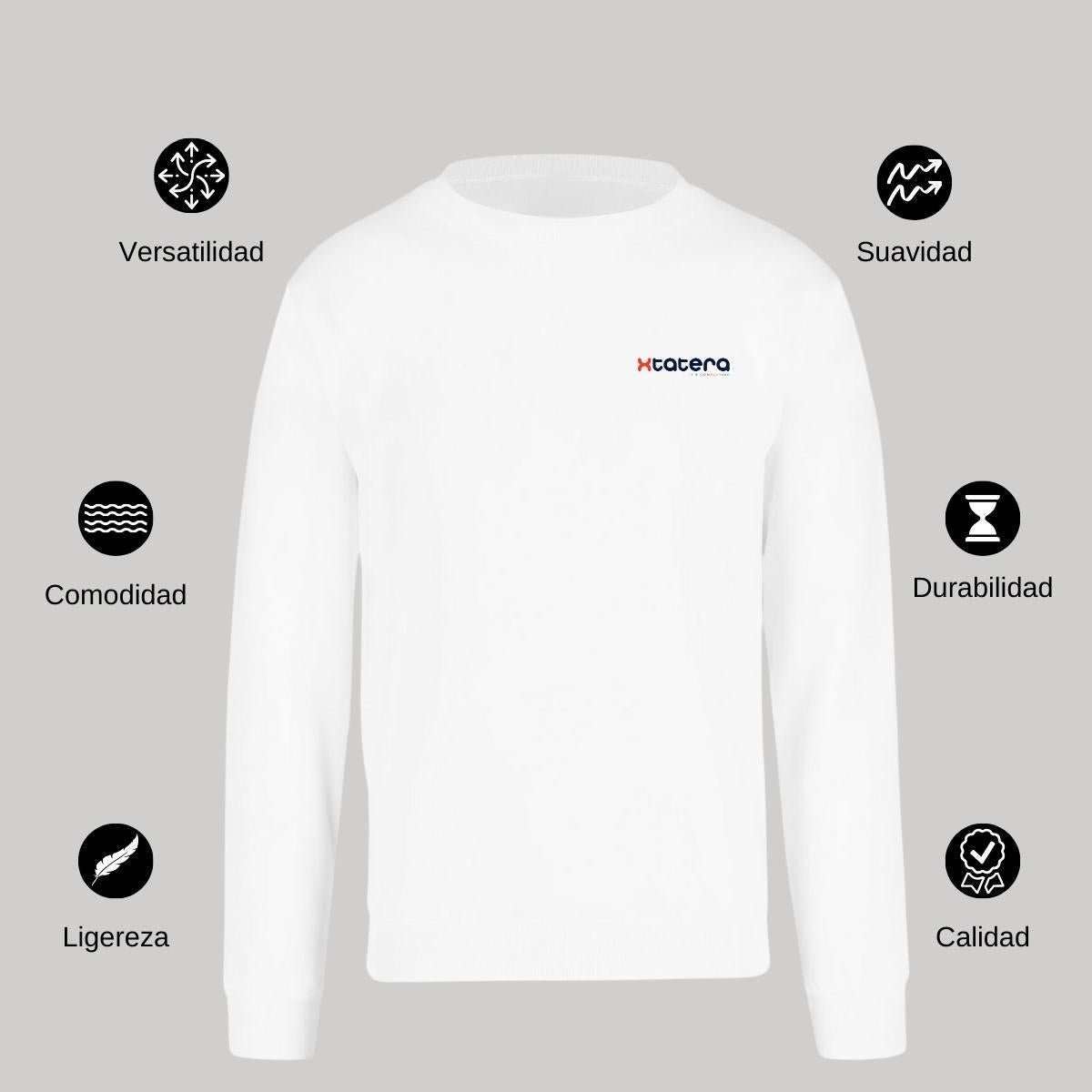 Sudadera Unisex Blanco Personalizable Escudo