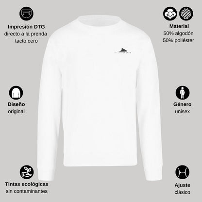 Sudadera Unisex Blanco Personalizable Escudo