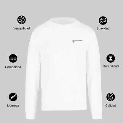 Sudadera Unisex Blanco Personalizable Escudo