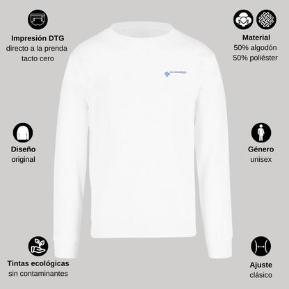 Sudadera Unisex Blanco Personalizable Escudo