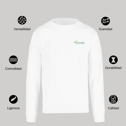 Sudadera Unisex Blanco Personalizable Escudo