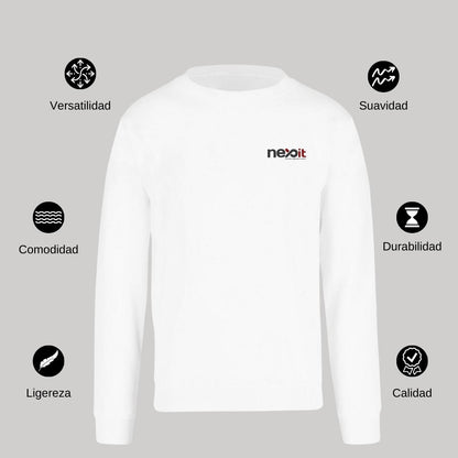 Sudadera Unisex Blanco Personalizable Escudo