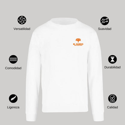 Sudadera Unisex Blanco Personalizable Escudo
