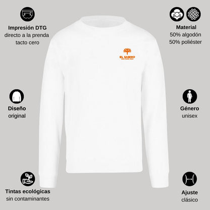 Sudadera Unisex Blanco Personalizable Escudo