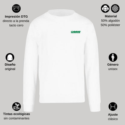 Sudadera Unisex Blanco Personalizable Escudo