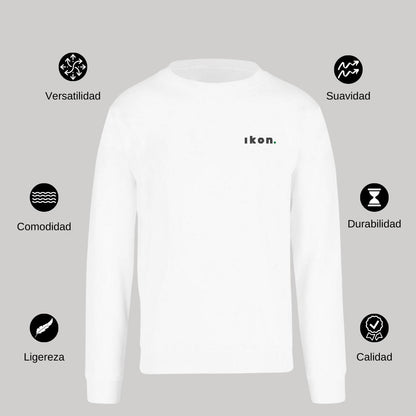 Sudadera Unisex Blanco Personalizable Escudo