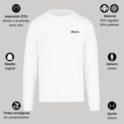 Sudadera Unisex Blanco Personalizable Escudo