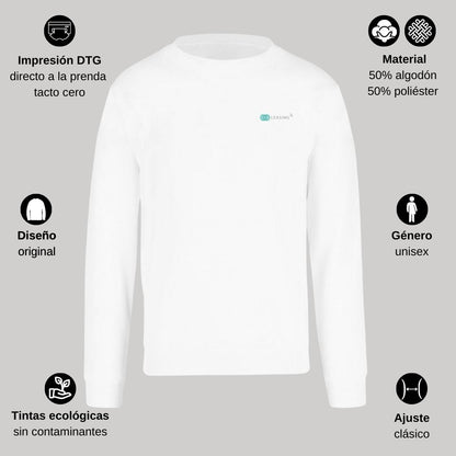 Sudadera Unisex Blanco Personalizable Escudo