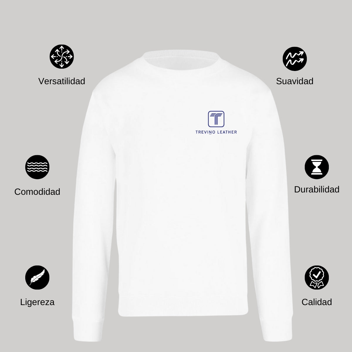 Sudadera Unisex Blanco Personalizable Escudo