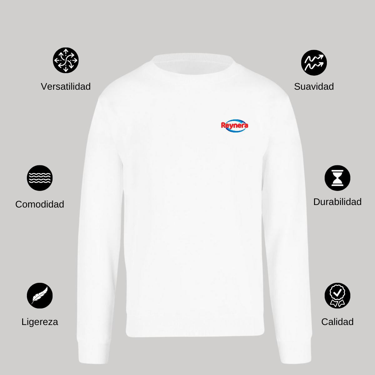 Sudadera Unisex Blanco Personalizable Escudo