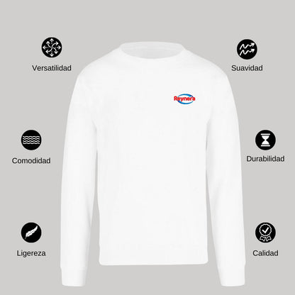 Sudadera Unisex Blanco Personalizable Escudo