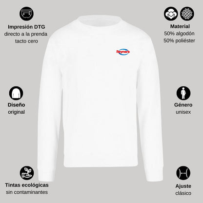 Sudadera Unisex Blanco Personalizable Escudo