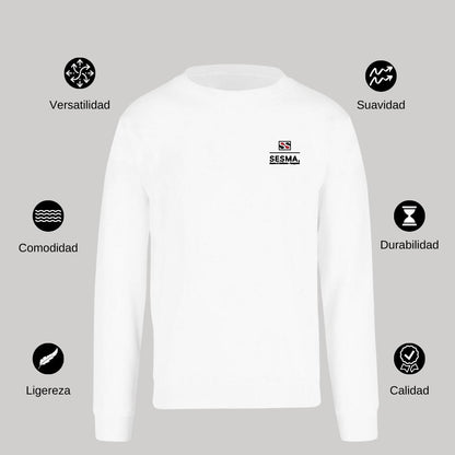 Sudadera Unisex Blanco Personalizable Escudo