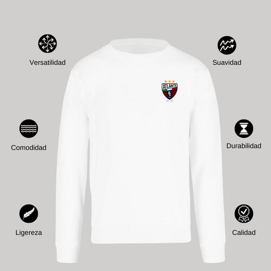 Sudadera Unisex Blanco Personalizable Escudo