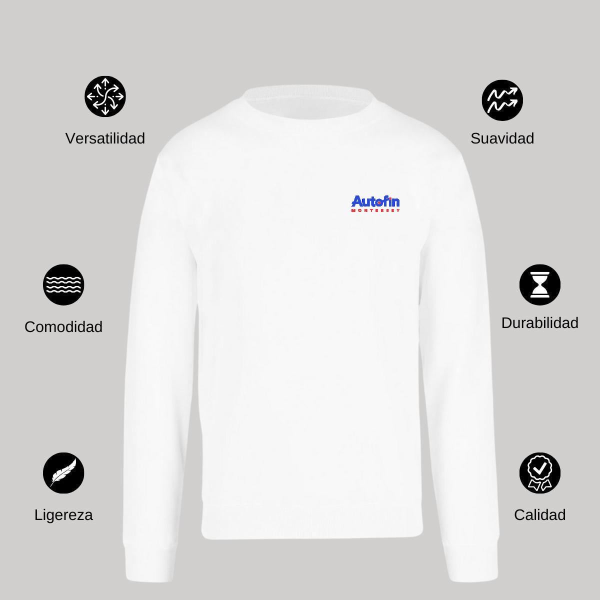 Sudadera Unisex Blanco Personalizable Escudo