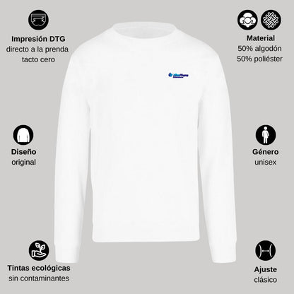 Sudadera Unisex Blanco Personalizable Escudo