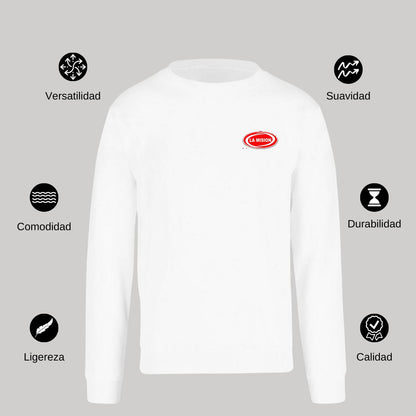 Sudadera Unisex Blanco Personalizable Escudo