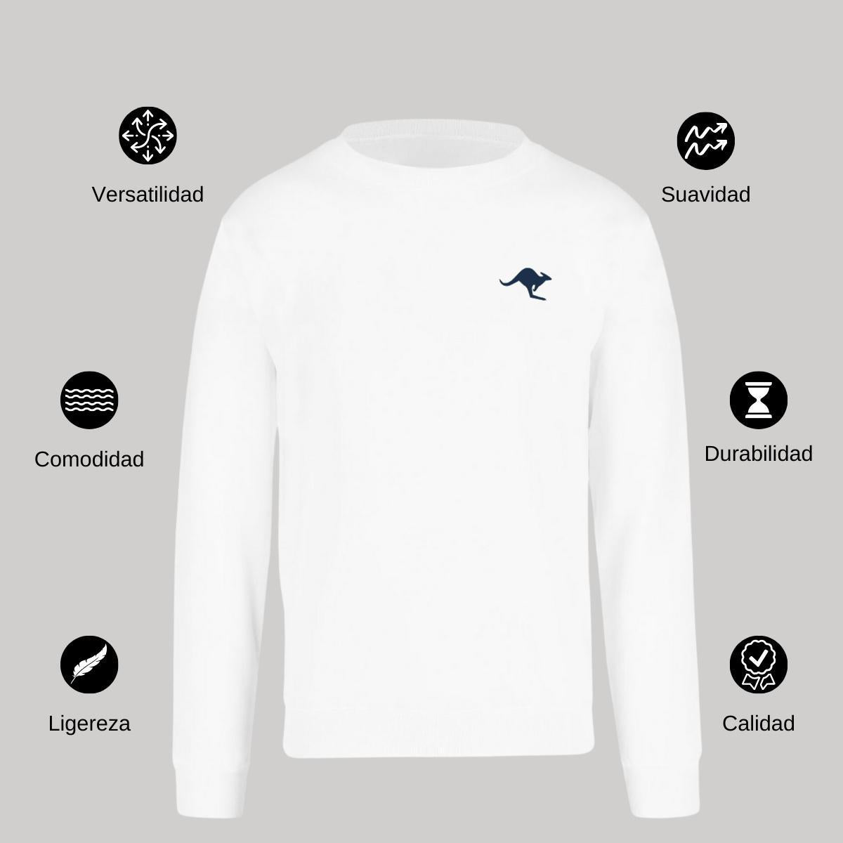 Sudadera Unisex Blanco Personalizable Escudo