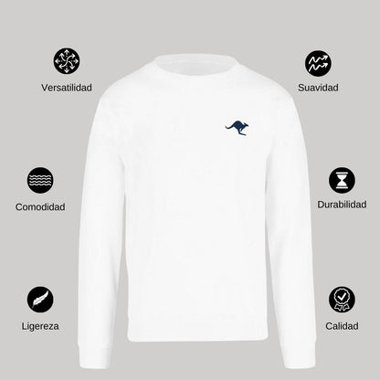Sudadera Unisex Blanco Personalizable Escudo