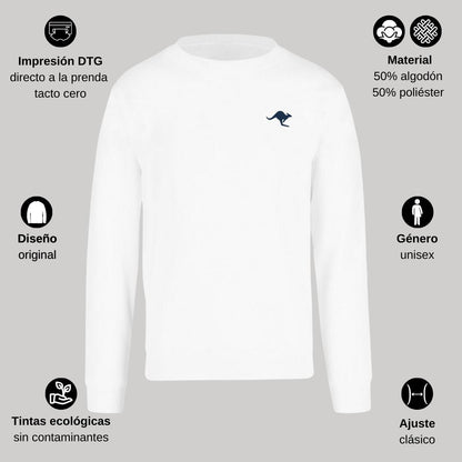 Sudadera Unisex Blanco Personalizable Escudo