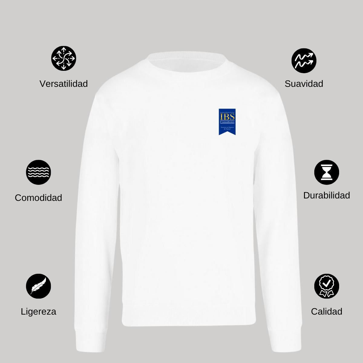 Sudadera Unisex Blanco Personalizable Escudo