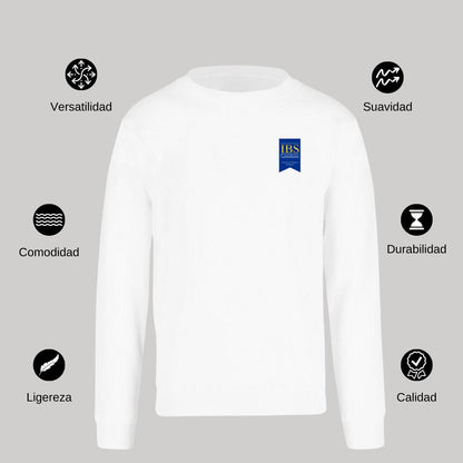 Sudadera Unisex Blanco Personalizable Escudo