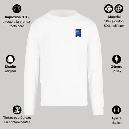 Sudadera Unisex Blanco Personalizable Escudo