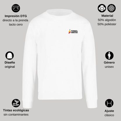 Sudadera Unisex Blanco Personalizable Escudo