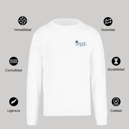 Sudadera Unisex Blanco Personalizable Escudo
