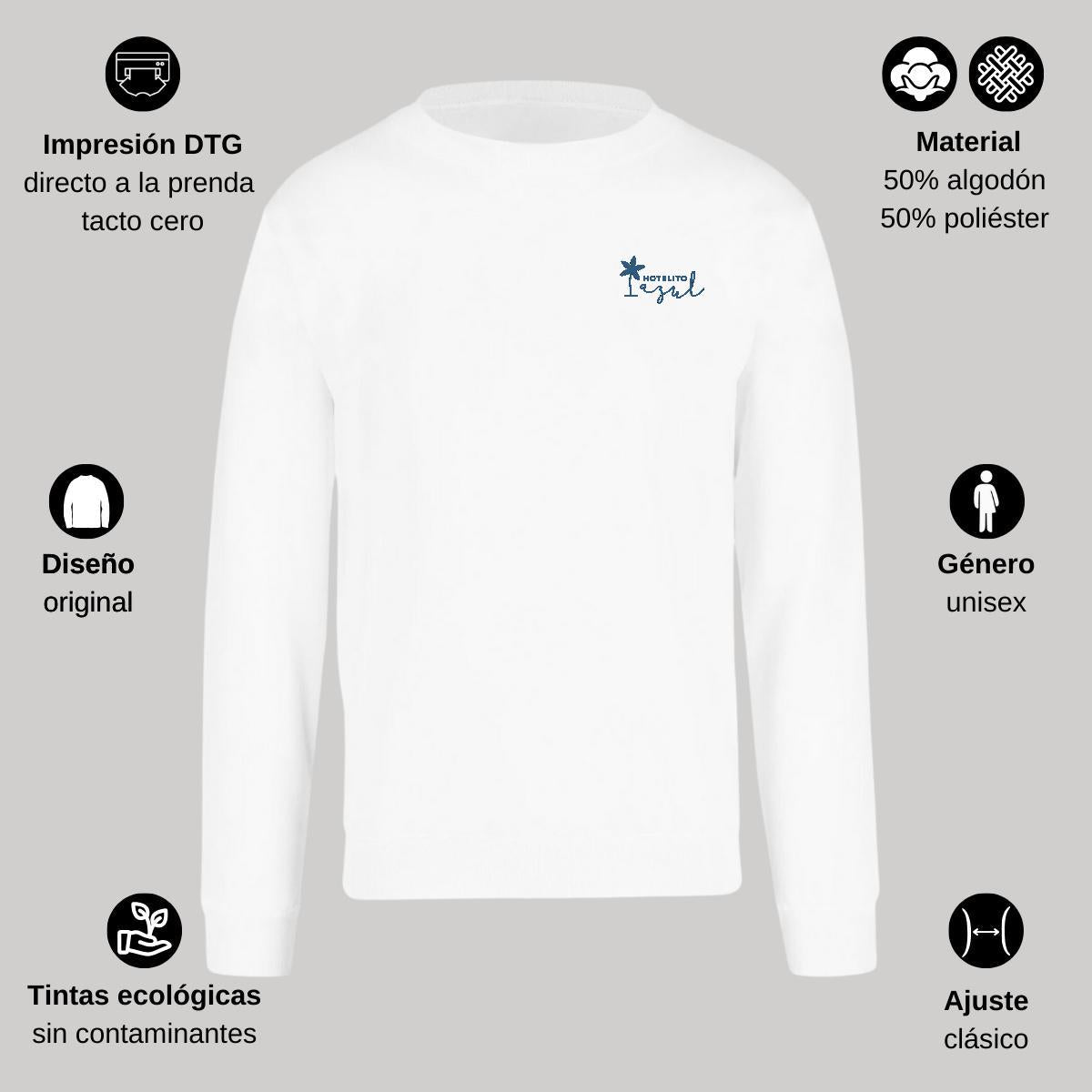 Sudadera Unisex Blanco Personalizable Escudo
