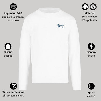 Sudadera Unisex Blanco Personalizable Escudo