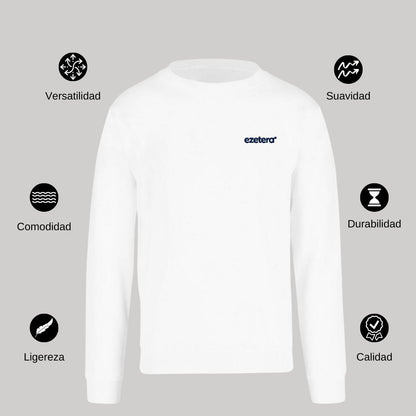 Sudadera Unisex Blanco Personalizable Escudo