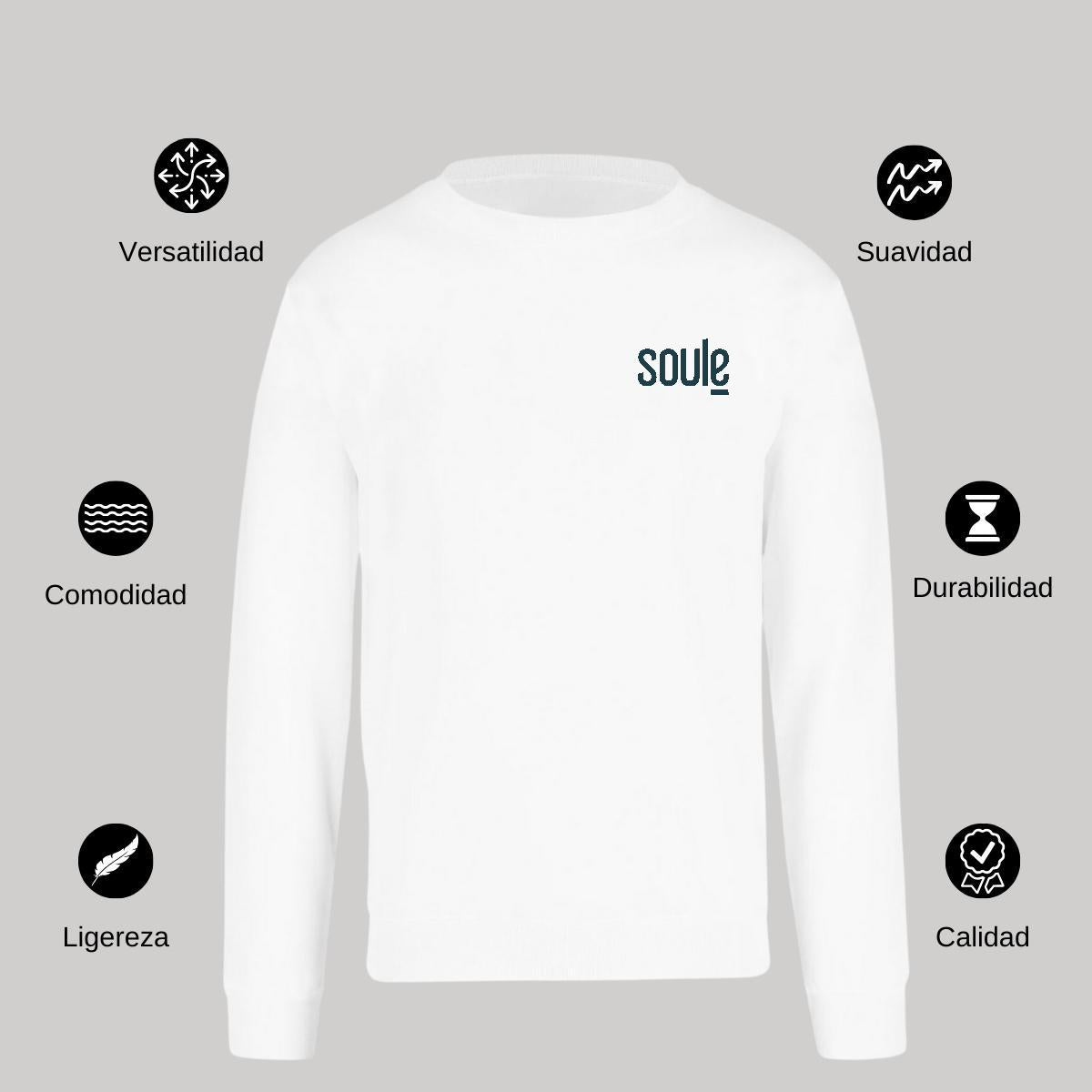 Sudadera Unisex Blanco Personalizable Escudo