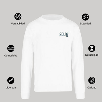 Sudadera Unisex Blanco Personalizable Escudo