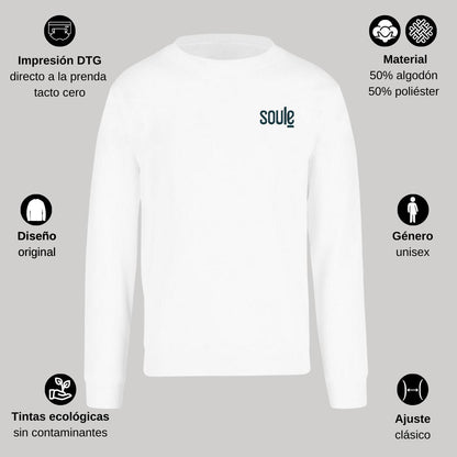 Sudadera Unisex Blanco Personalizable Escudo