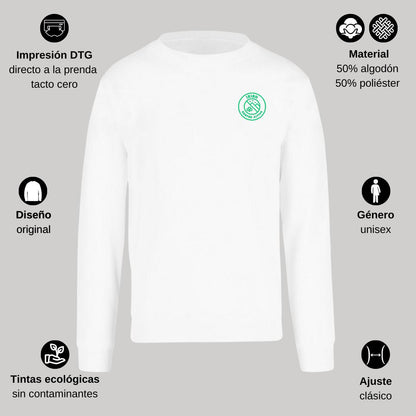 Sudadera Unisex Blanco Personalizable Escudo