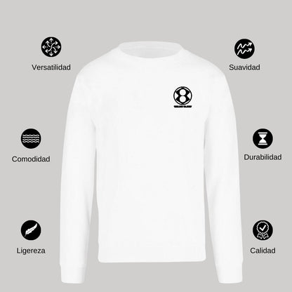 Sudadera Unisex Blanco Personalizable Escudo