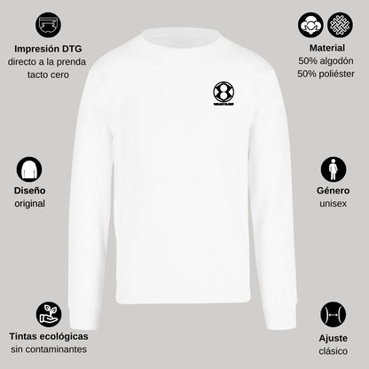 Sudadera Unisex Blanco Personalizable Escudo