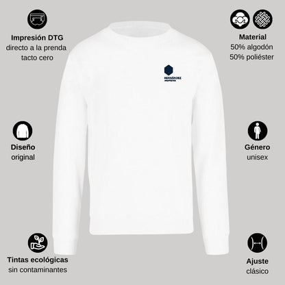 Sudadera Unisex Blanco Personalizable Escudo