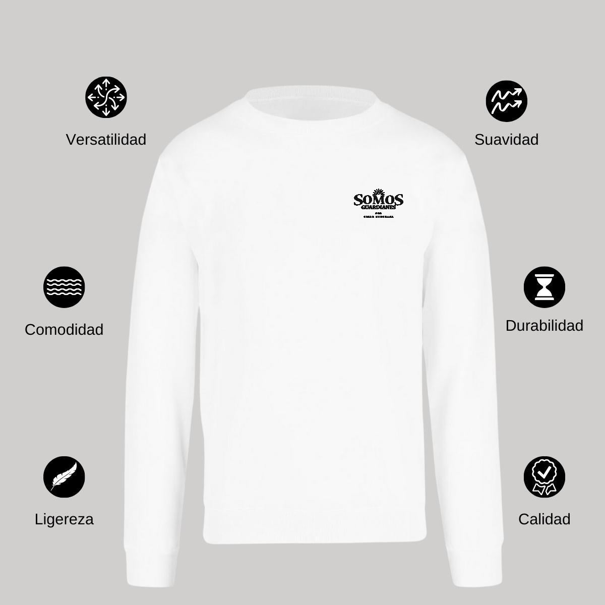 Sudadera Unisex Blanco Personalizable Escudo