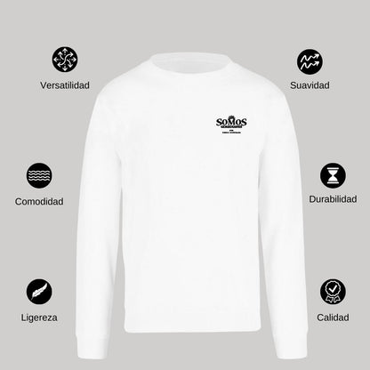 Sudadera Unisex Blanco Personalizable Escudo