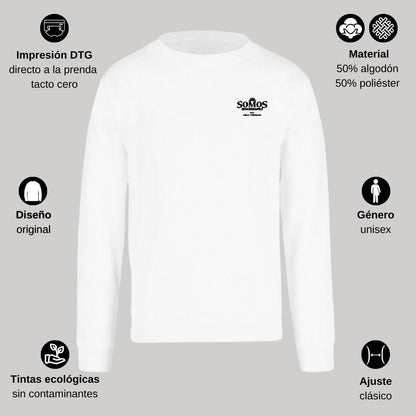 Sudadera Unisex Blanco Personalizable Escudo