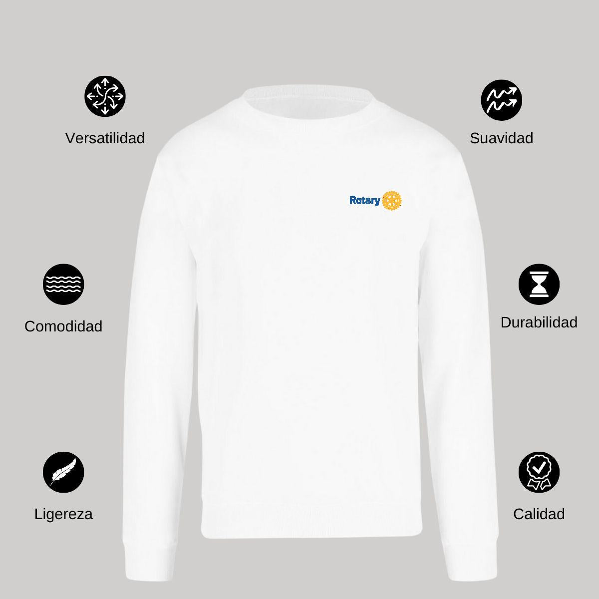 Sudadera Unisex Blanco Personalizable Escudo