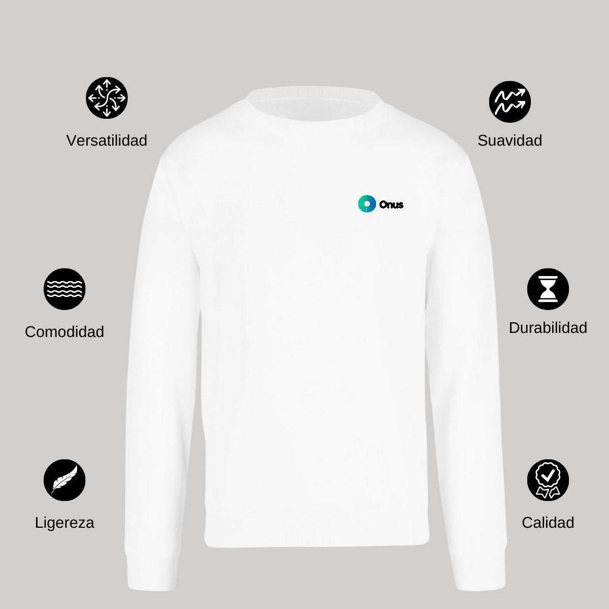 Sudadera Unisex Blanco Personalizable Escudo